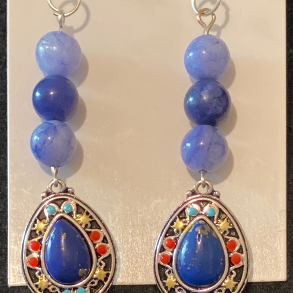 25% DROP!! Gorgeous Handmade 3” Dangle Earrings! - Picture 5 of 6